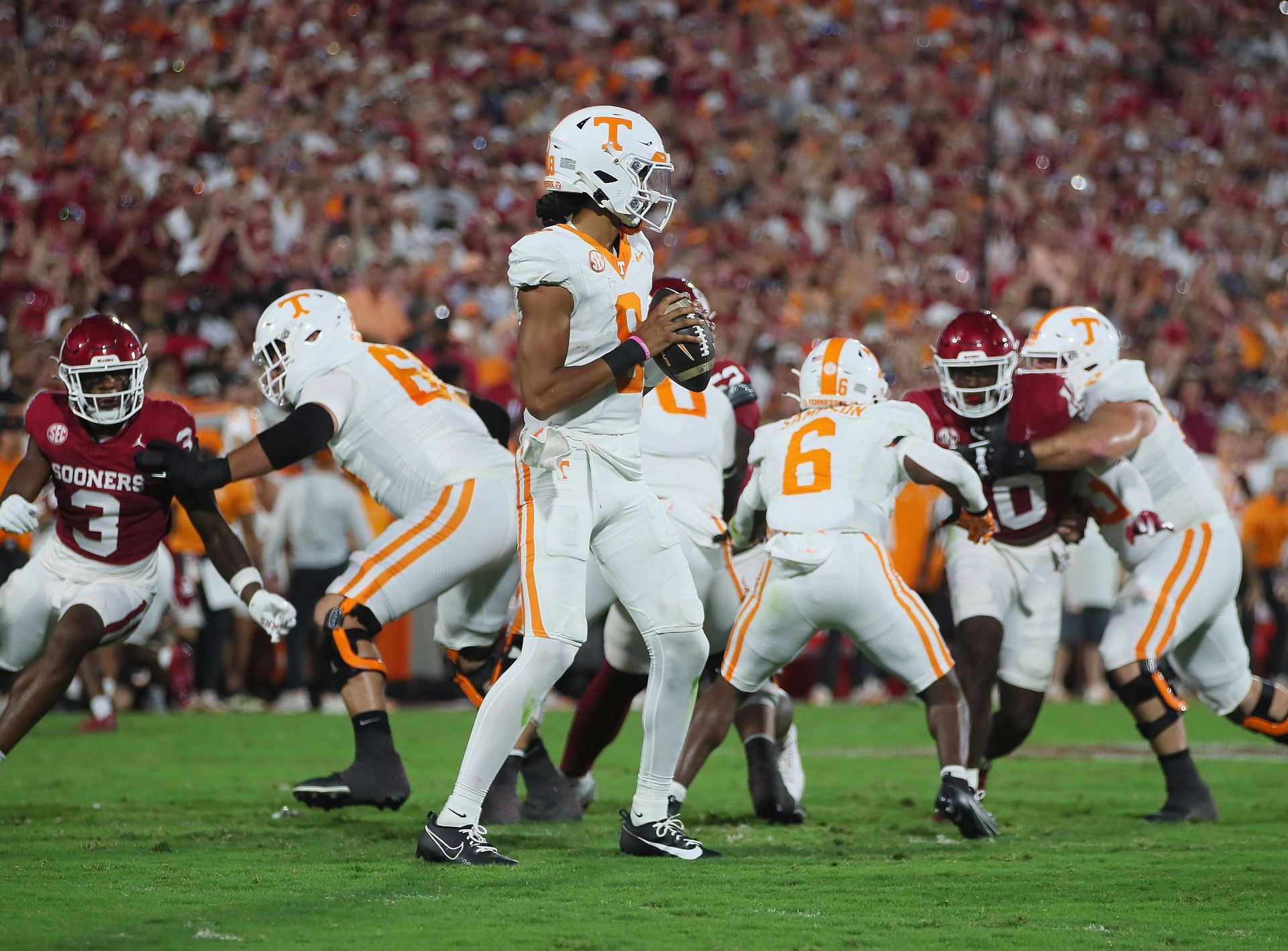 COLLEGE FOOTBALL: SEP 21 Tennessee at Oklahoma - Source: Getty