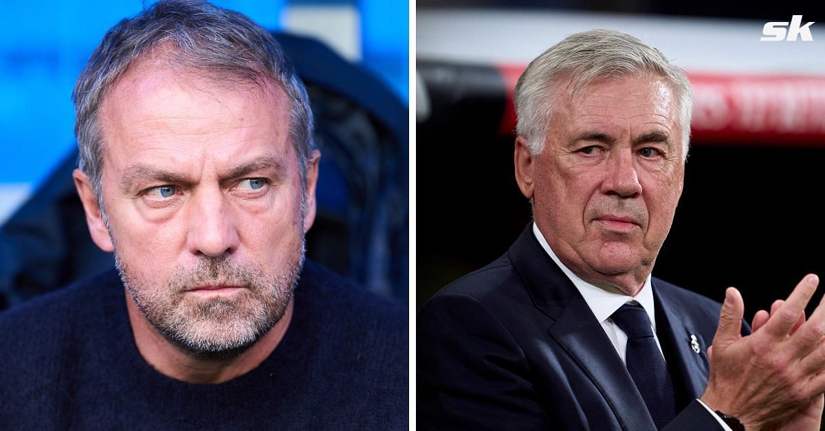 Barcelona manager Hansi Flick (left) and Real Madrid boss Carlo Ancelotti