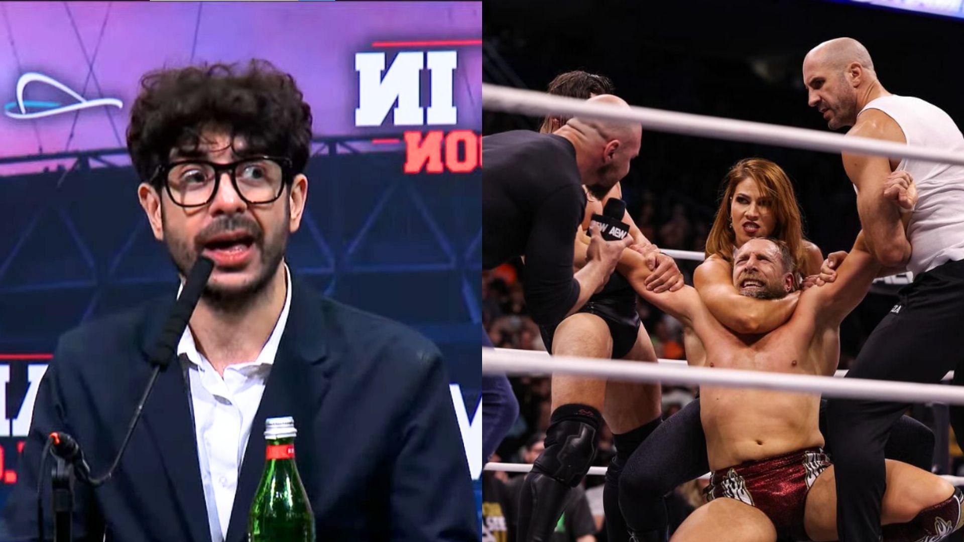 Tony Khan could deliver a blow to the BCC. (Image via AEW YT and Marina Shafir