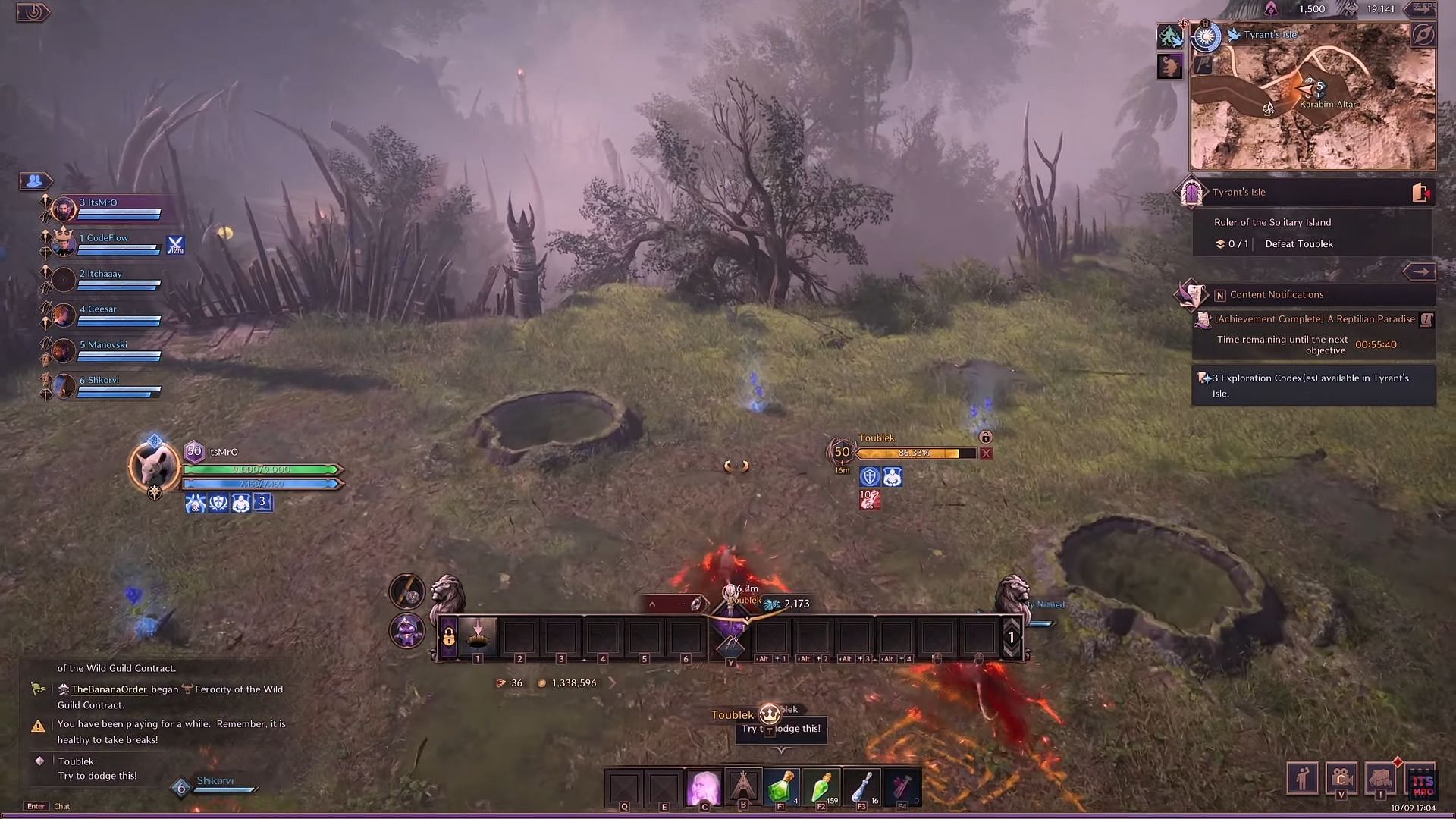 Burrow to avoid the AOE damage (Image via NCSoft||YouTube/Its MrO)