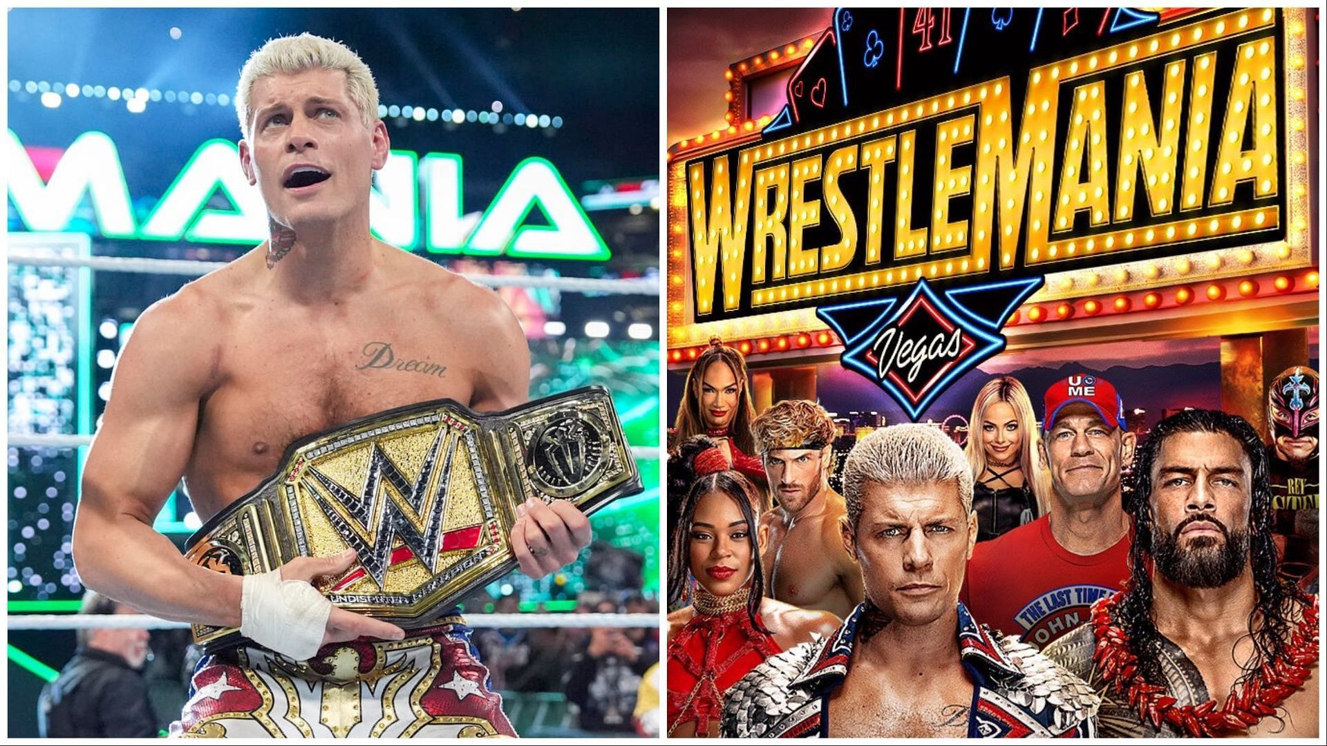 Cody Rhodes comments on Roman Reigns rumor for WrestleMania 41. (Photos: WWE.com and Roman Reigns on X)