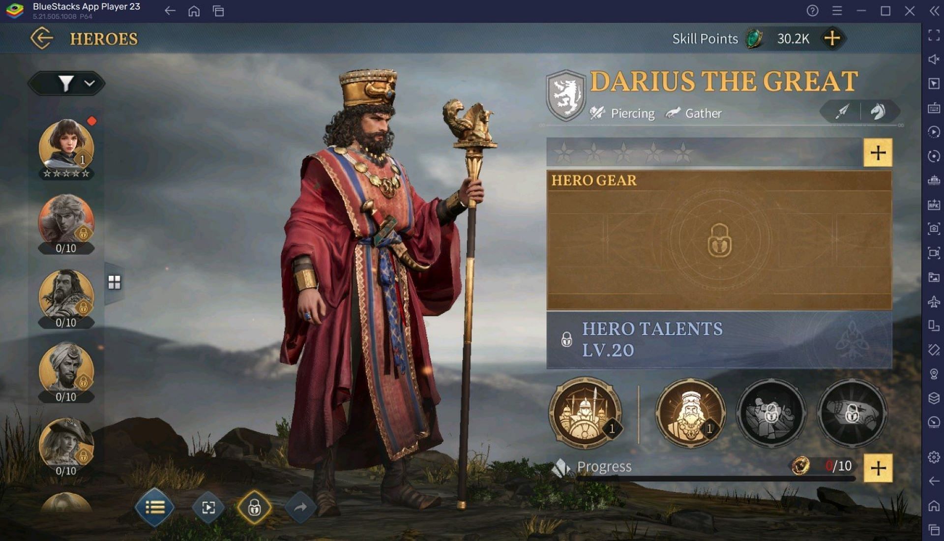 In Age of Empires Mobile, the hero that is easily distinguishable is Darius the Great because he is both a war and a gatherer (Image via Level Infinite)