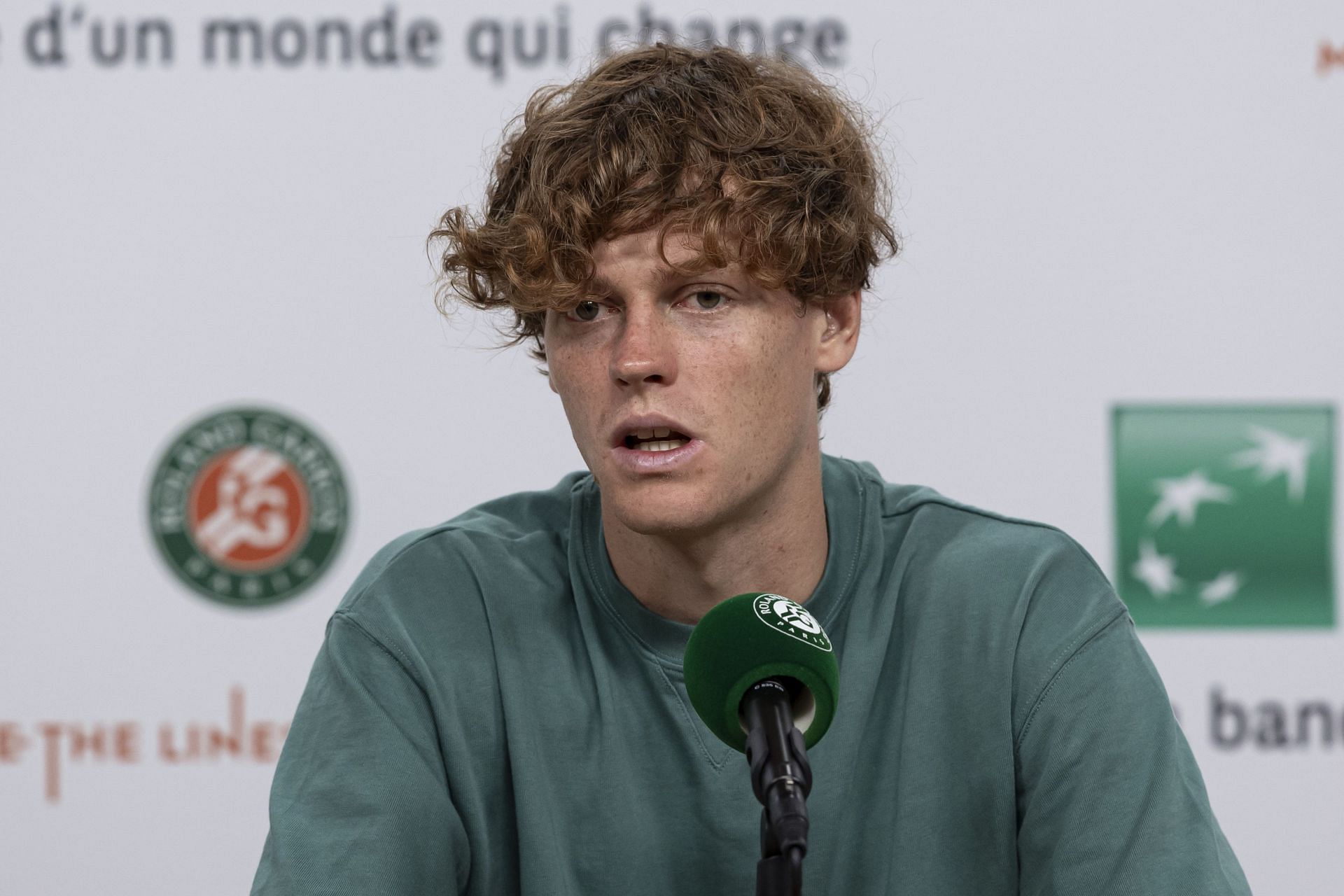 Jannik Sinner pictured at the 2024 French Open | Image Source: Getty