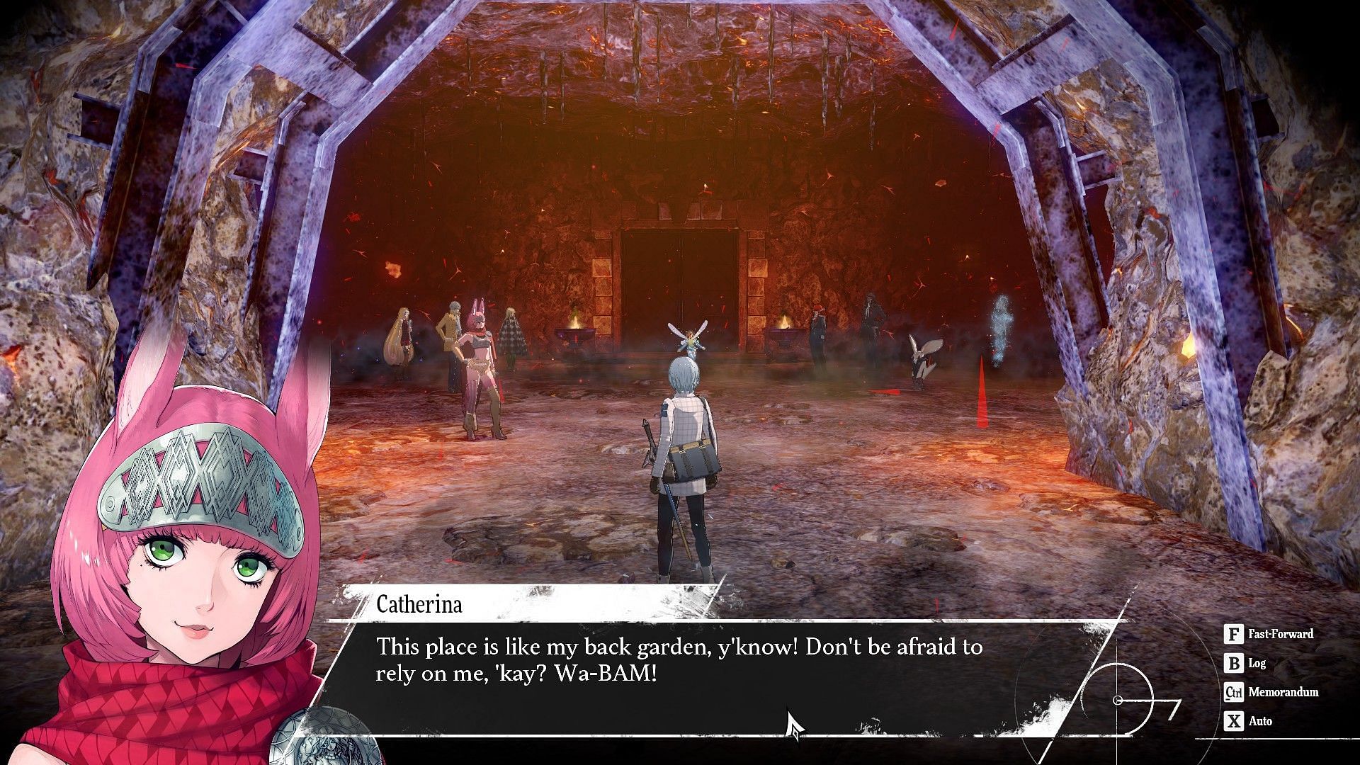 Catherina can aid you during certain dungeons (Image via Atlus)