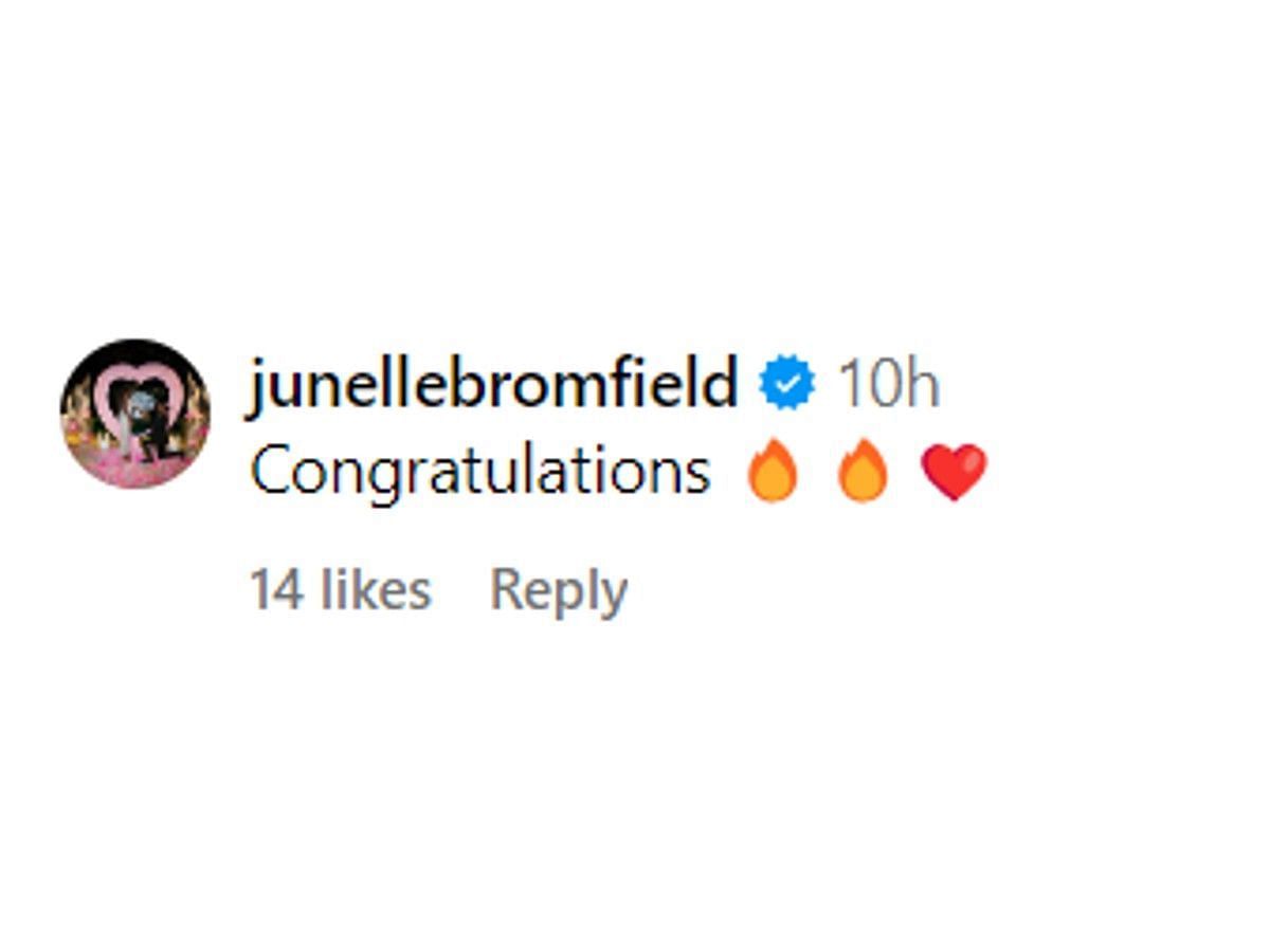 Junelle Bronfield&#039;s comment