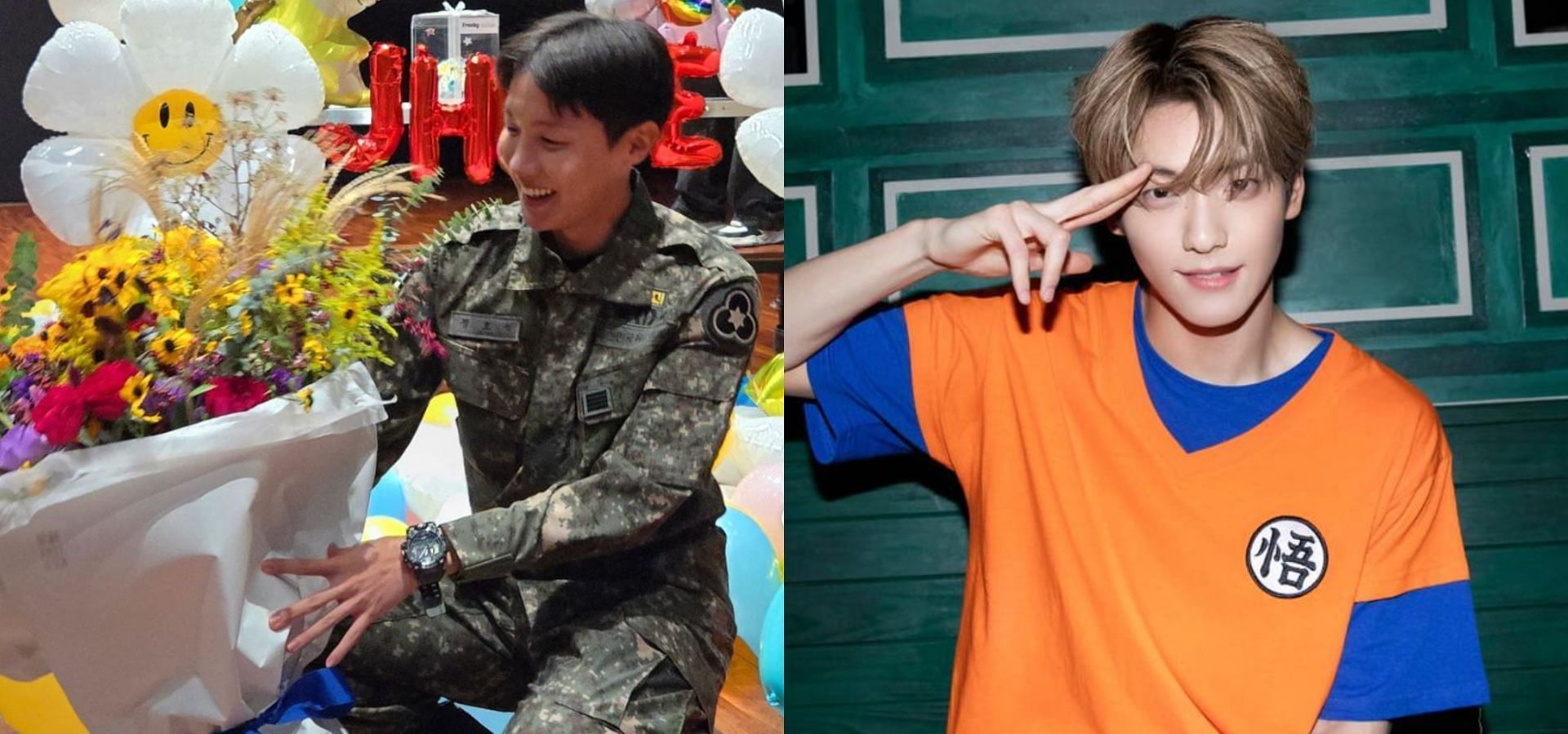 TXT&rsquo;s Soobin leaves a welcome message as j-hope gets discharged from the military. (Images via Instagram/@uarmyhope and @ page.soobin)