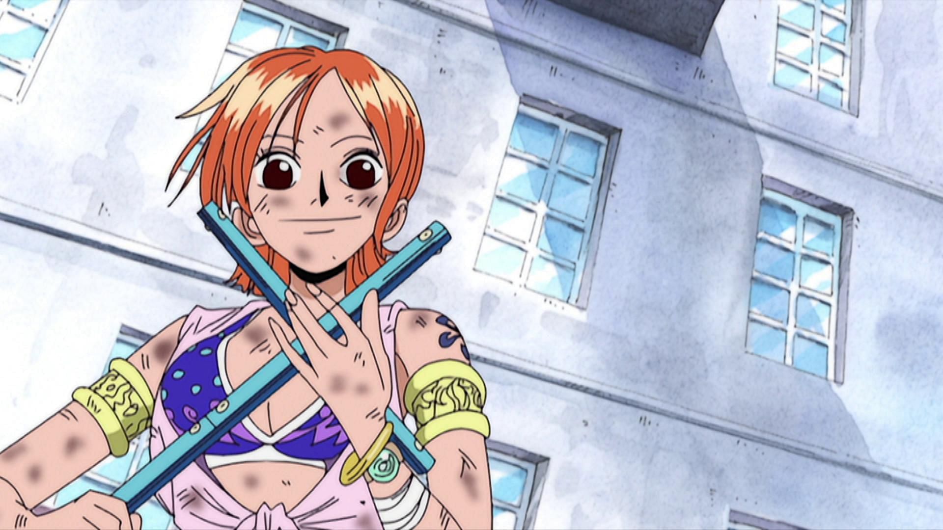 Nami using the Clima-Tact in Arabasta (Image via Toei Animation)