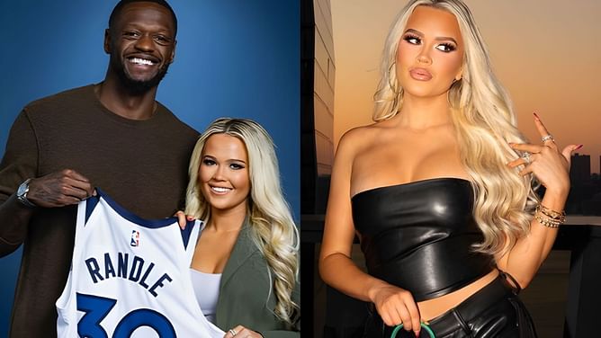 WATCH: Julius Randle's wife Kendra Randle uses Anthony Edwards' brother’s music to flaunt her hooping skills