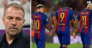 Hansi Flick's Barcelona match club record set by attacking trio of Lionel Messi, Neymar Jr and Luis Suarez