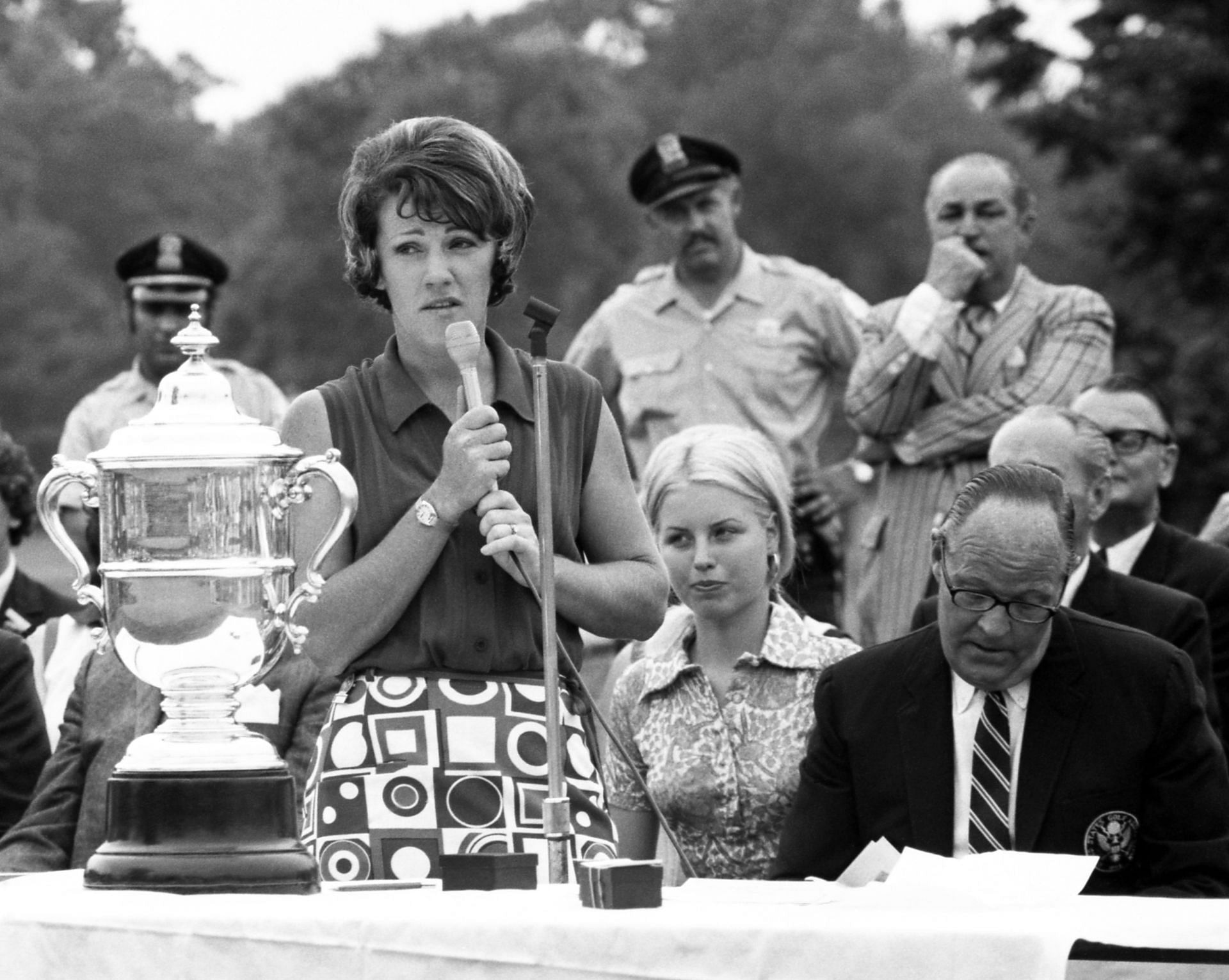 Susie Maxwell Berning after winning the 1972 U.S. Women&#039;s Open Golf Championship - Source: Getty