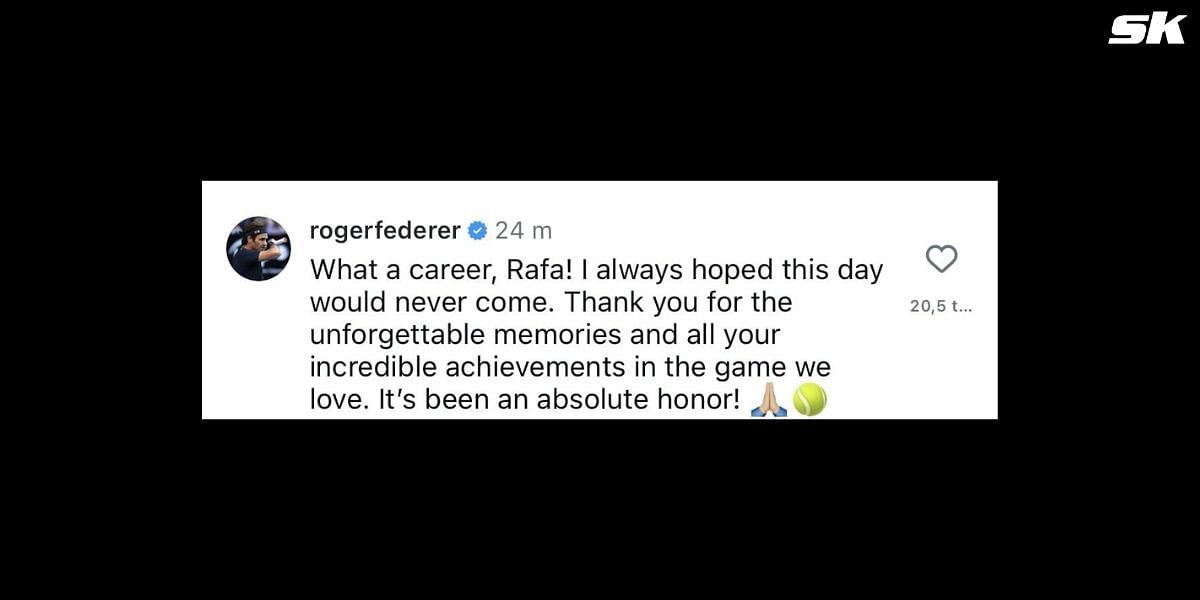 Federer via Instagram