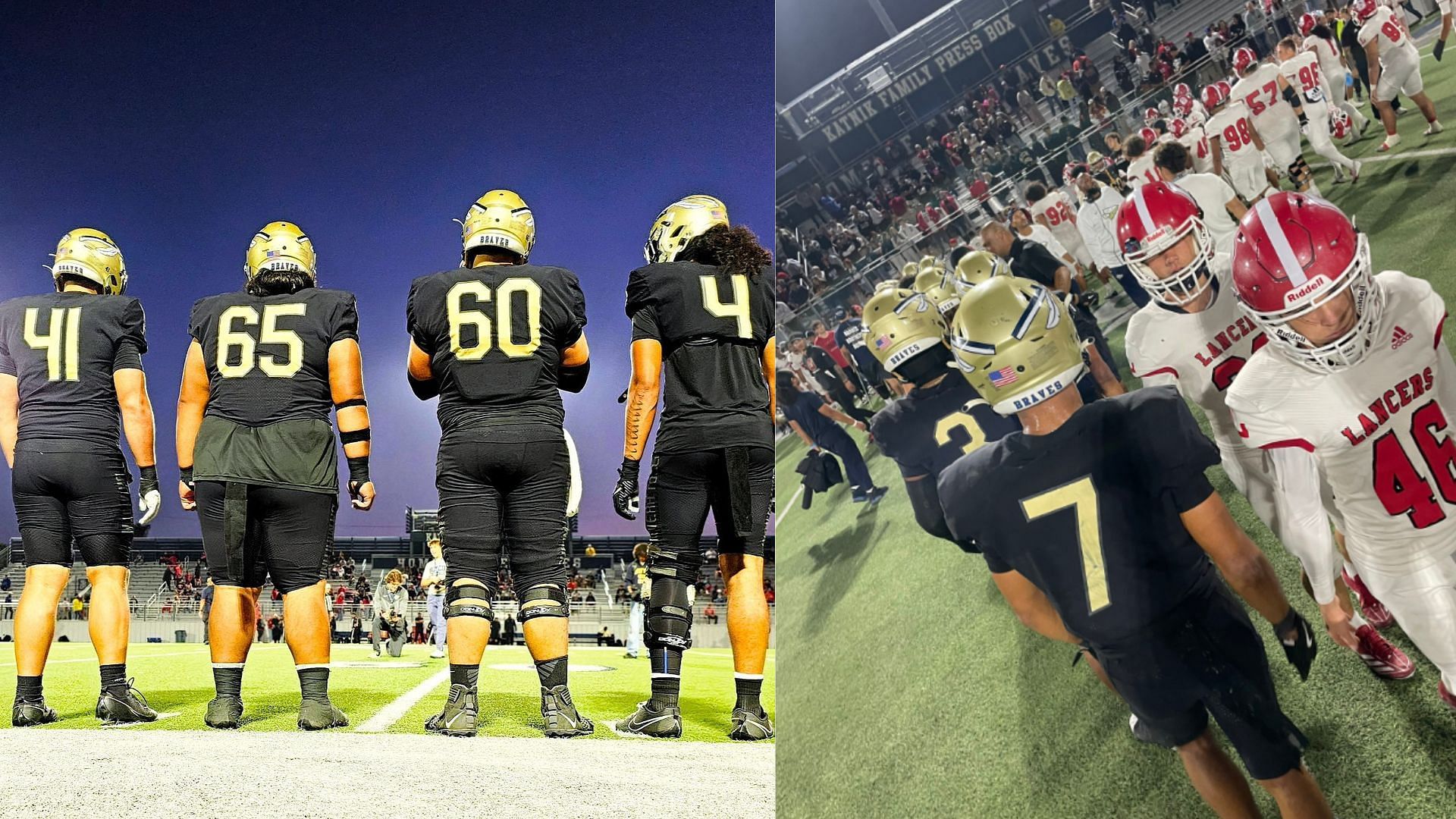 St. John Bosco defeated Orange Lutheran on Friday (Images via Instagram/Bosco Football and Twitter/Bosco Football)