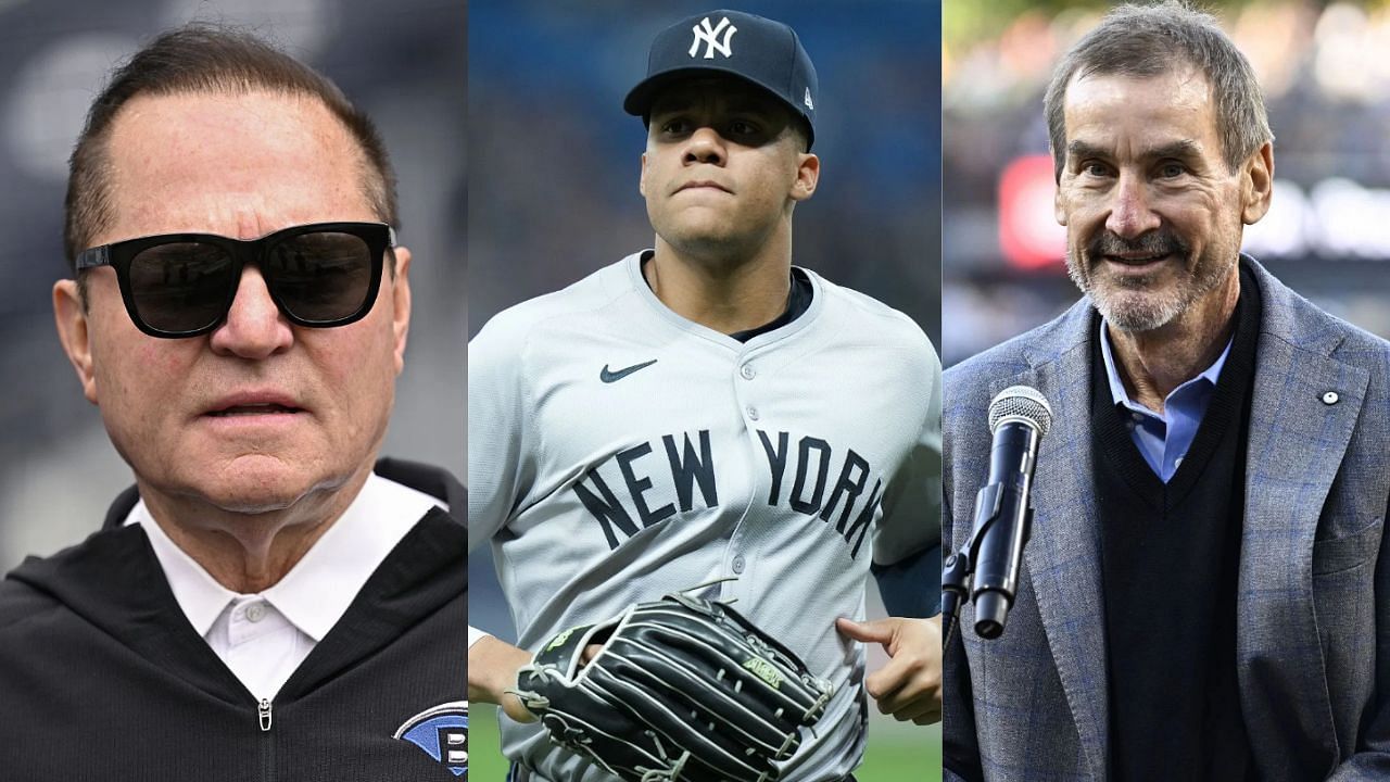 (Left to Right) Scott Boras, Juan Soto and the late Peter Seidler (Images from - Getty)