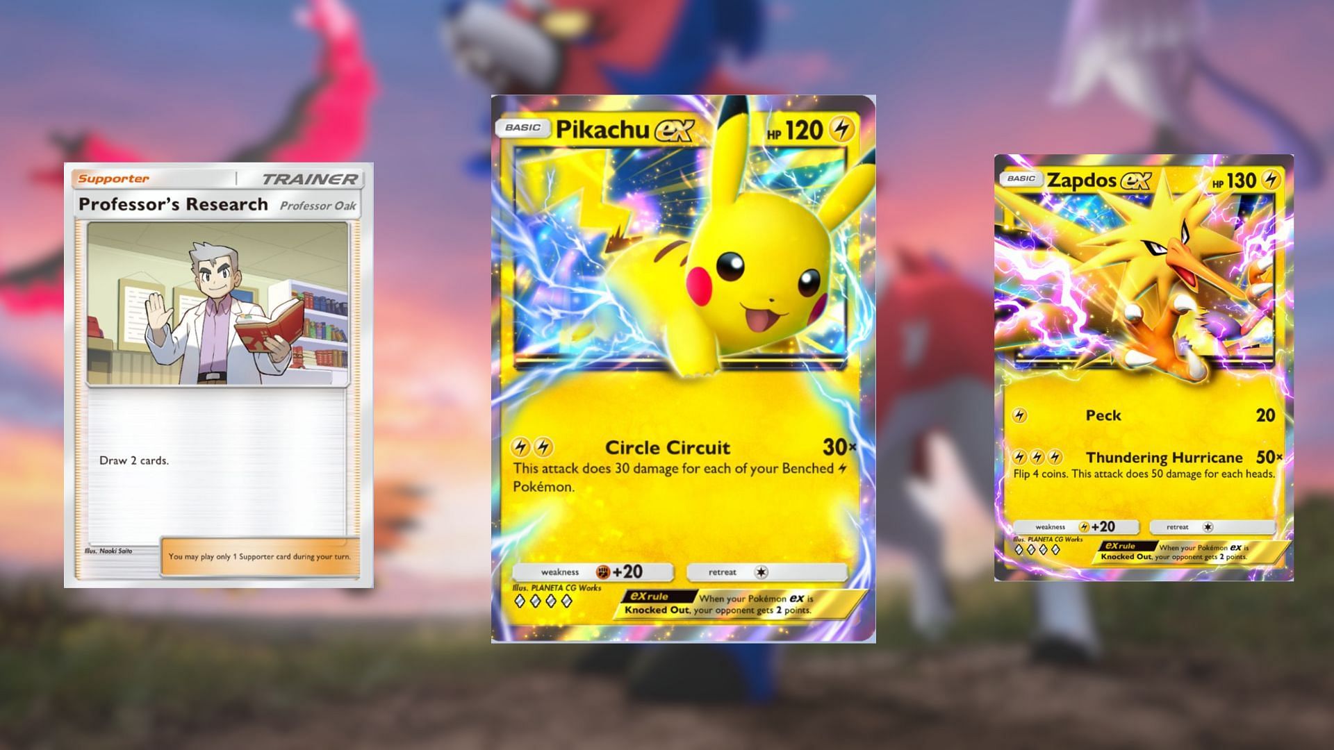 Best starting hand for Pikachu ex deck (Image via TPC)