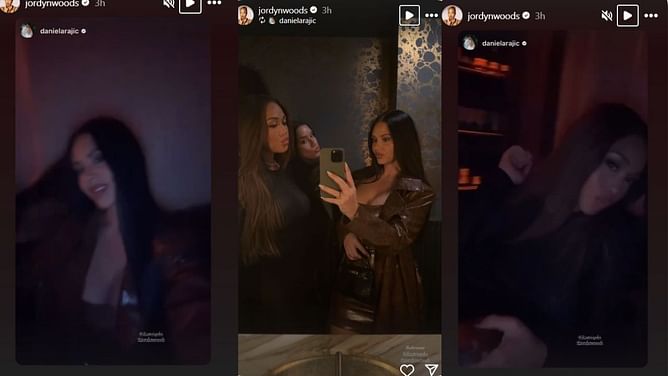 Karl-Anthony Towns' GF Jordyn Woods enjoys hookah night with Paul George's wife Daniela Rajic