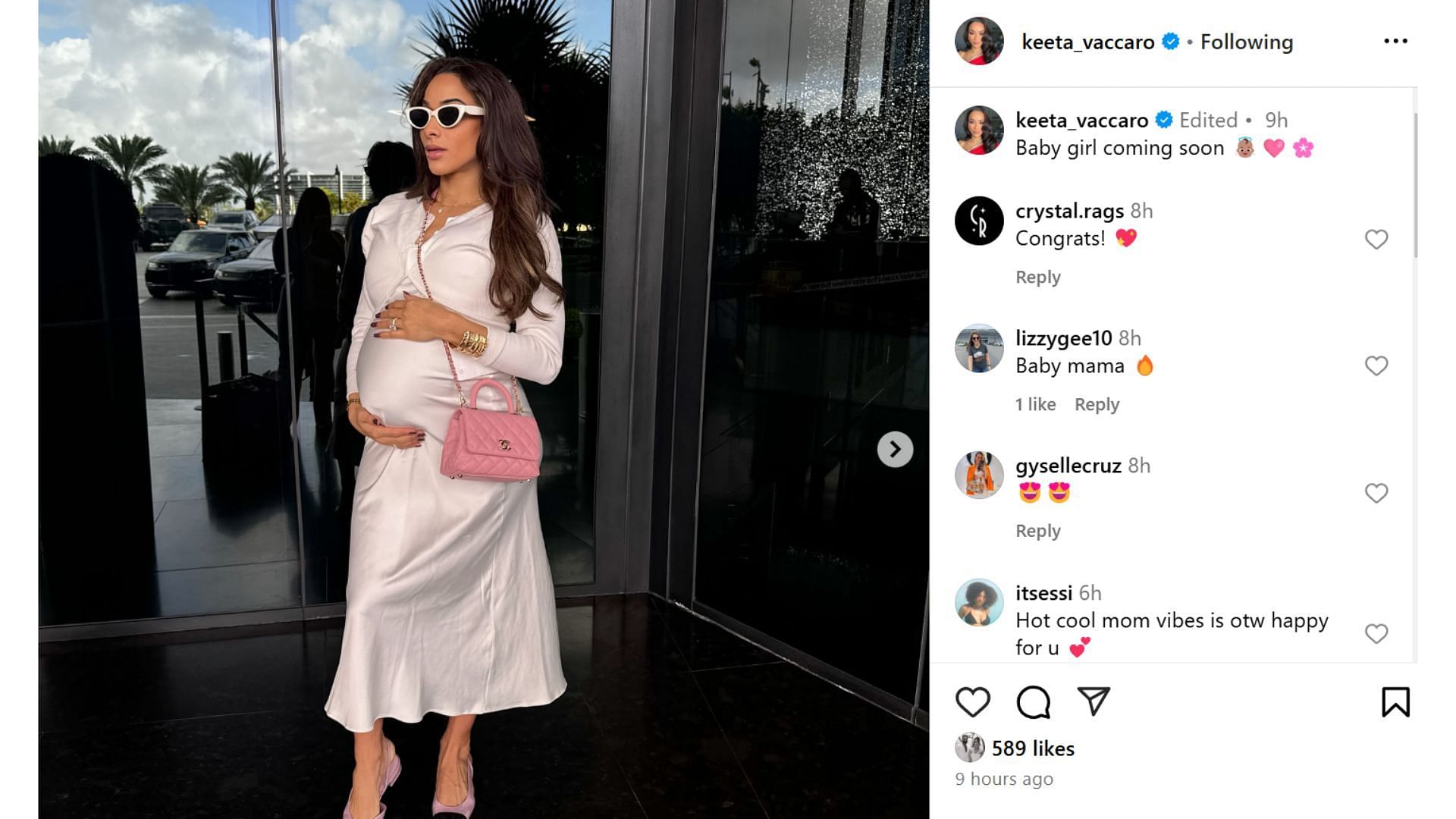 Tyreek Hill's wife Keeta Vaccaro shows off baby bump at brunch with friends [Credit: @keeta_vaccaro IG]