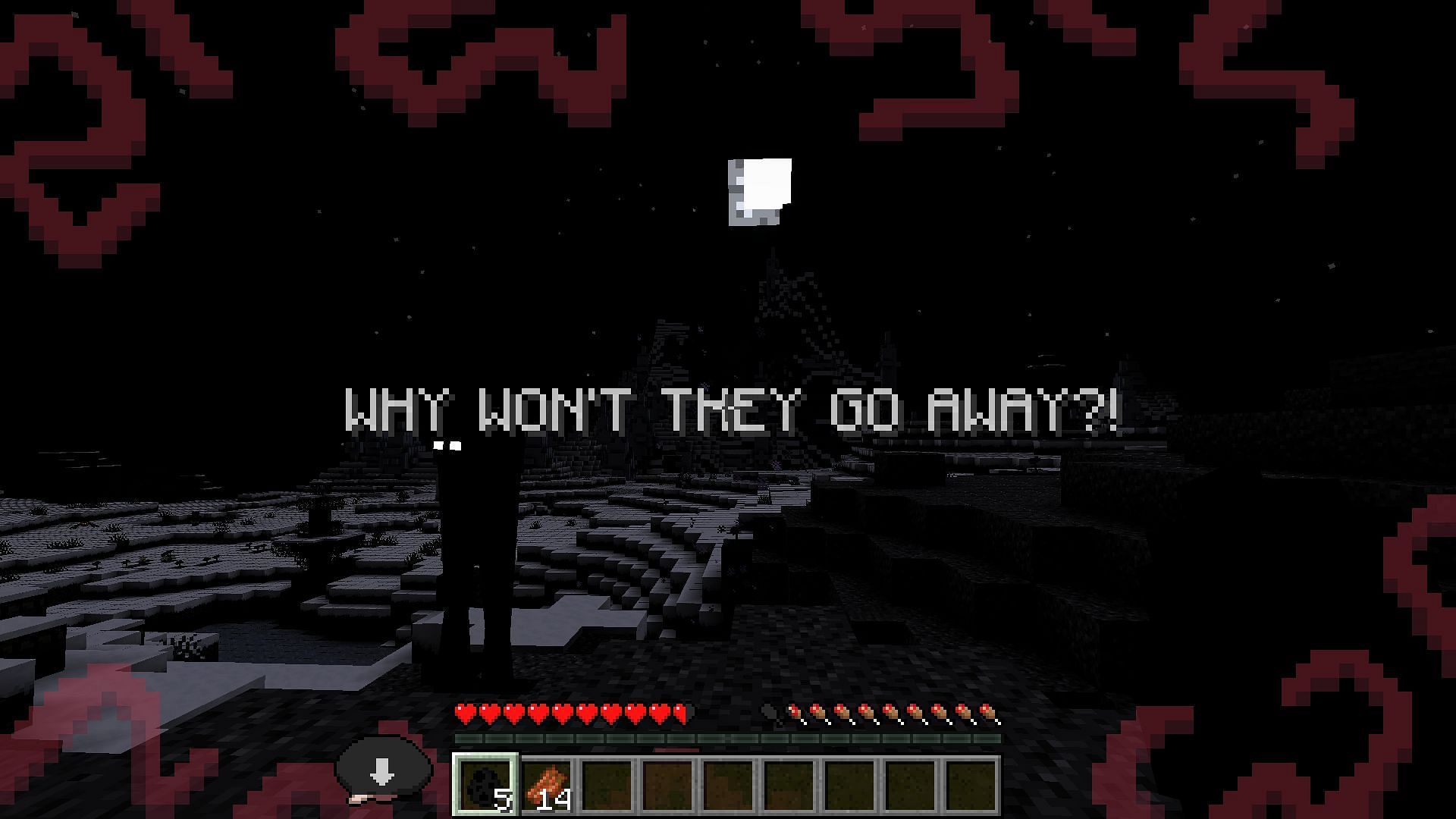 This is hands-down one of the most terrifying Minecraft horror mods (Image via Mojang Studios/croissantnova)