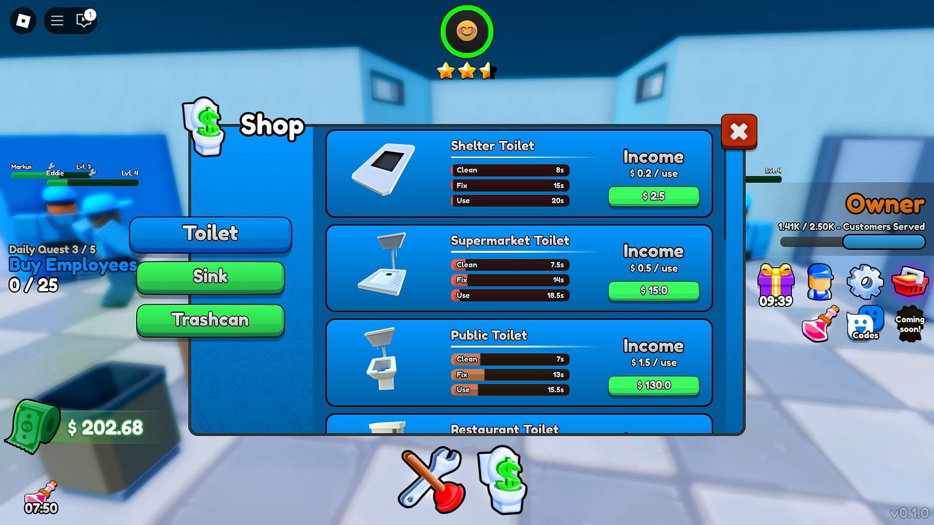 You can purchase all the items from the shop (Image via Roblox)