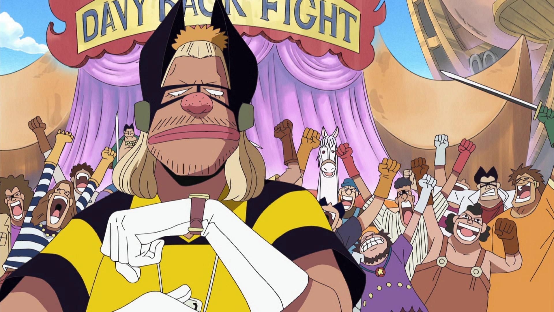 The Davy Back Fight&#039;s referee (Image via Toei Animation)