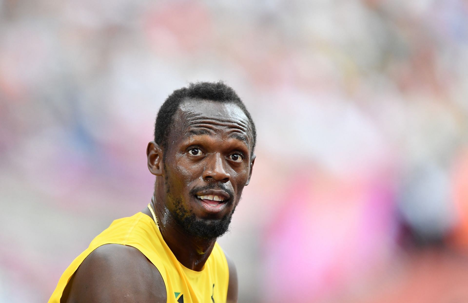 Usain Bolt on the ninth day of the 2007 World Athletics Championships (Image via Getty Images)