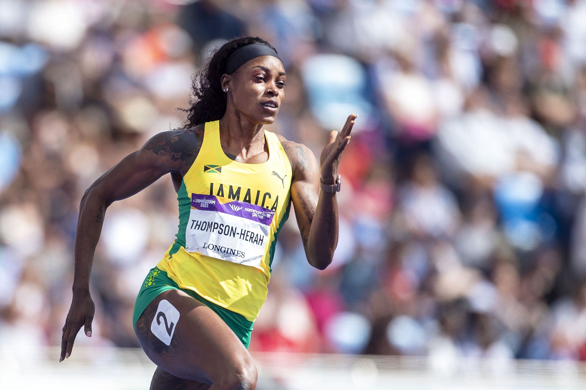 Elaine Thompson-Herah in action at the 2022 Commonwealth Games in Birmingham (Image Source: Getty)