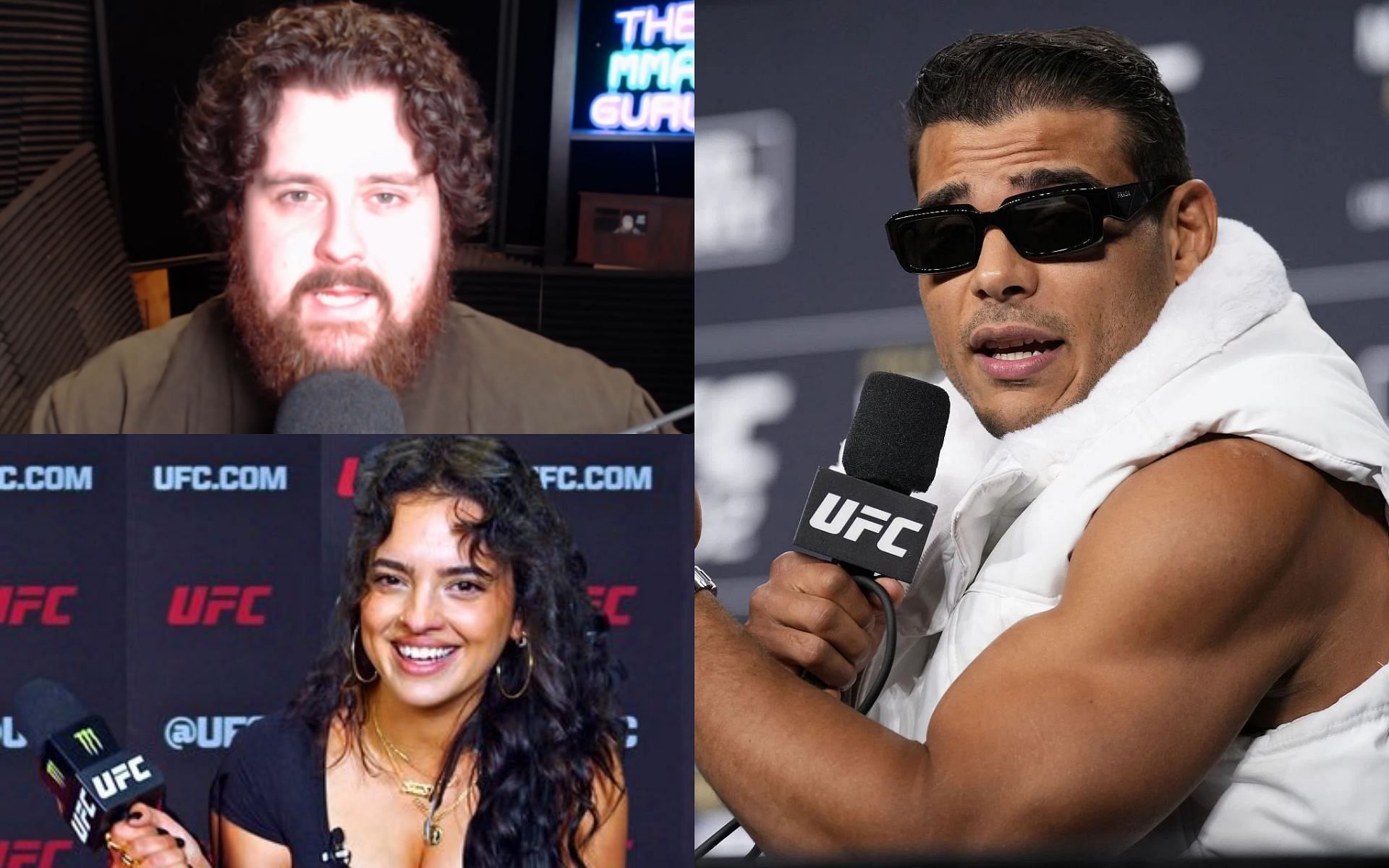 Paulo Costa chimes in on Nina-Marie Daniele and MMA Guru back-and-forth [Image courtesy: Getty Images, @ninadrama - X, and THE MMA GURU - YouTube]