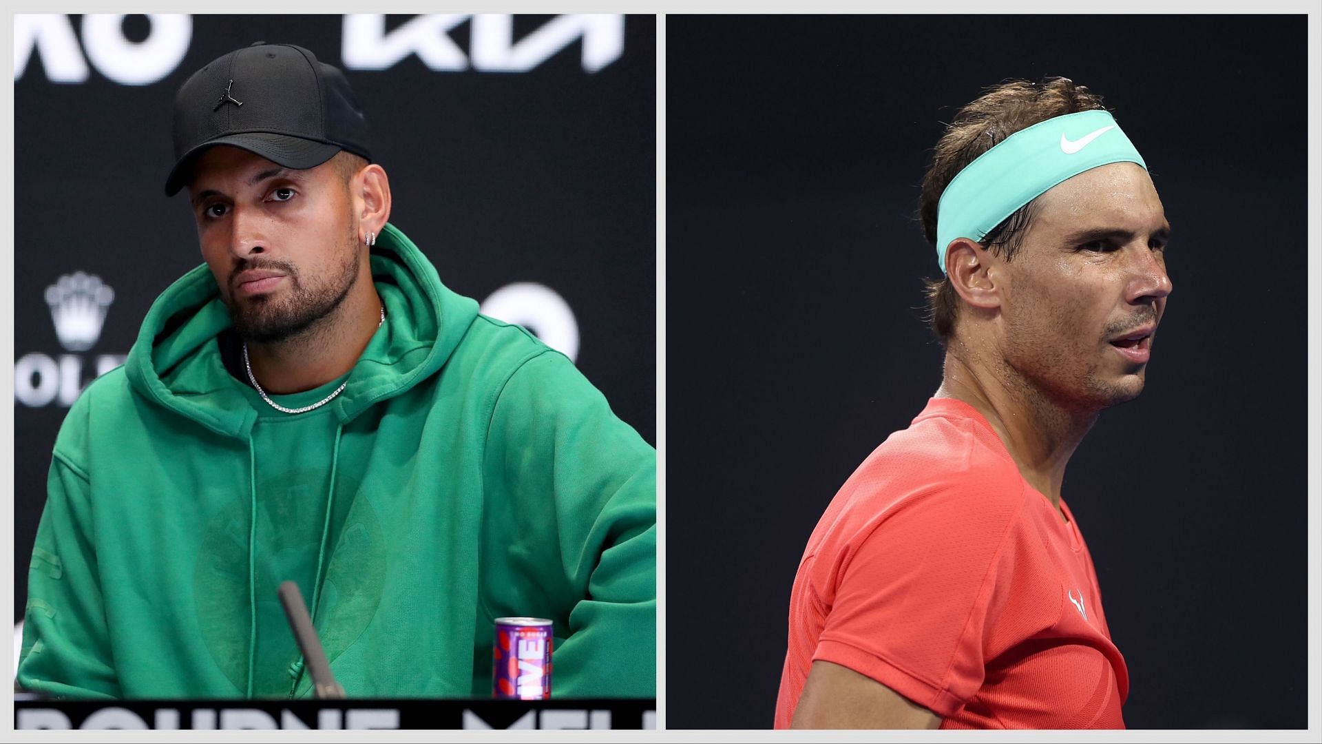 Nick Kyrgios recently spoke up about his underarm serve against Rafael Nadal at Wimbledon [Nick Kyrgios (L), Rafael Nadal (R), Sources: Getty]