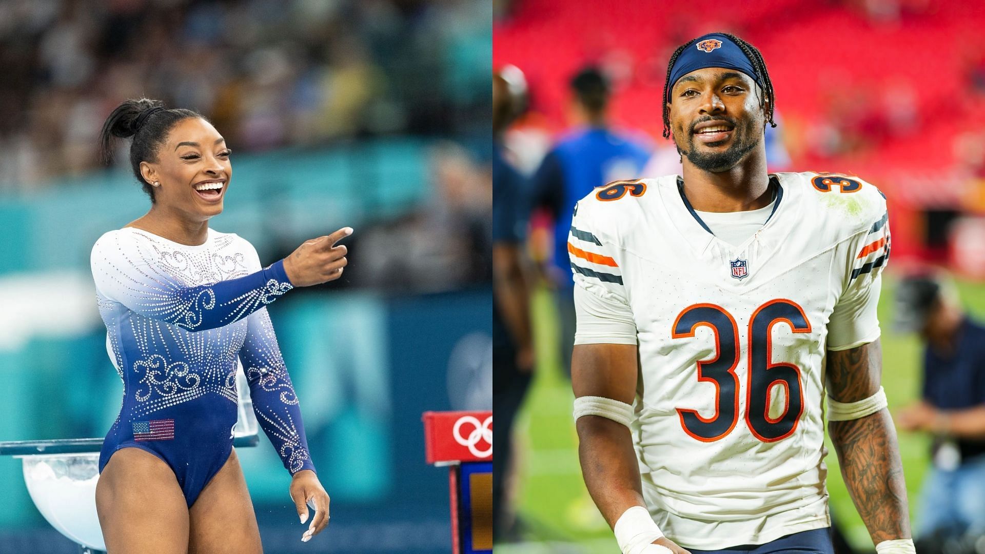 Simone Biles and Jonathan Owens (Images: All via Getty)