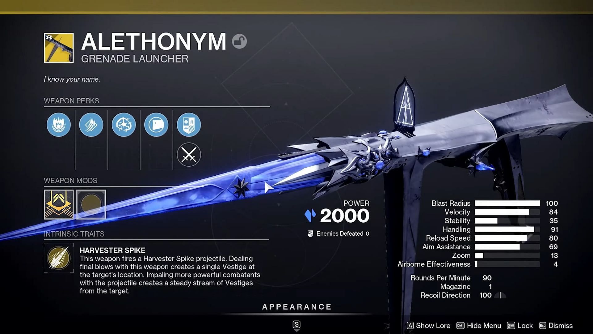 Alethonym in Destiny 2 (Image via Bungie)