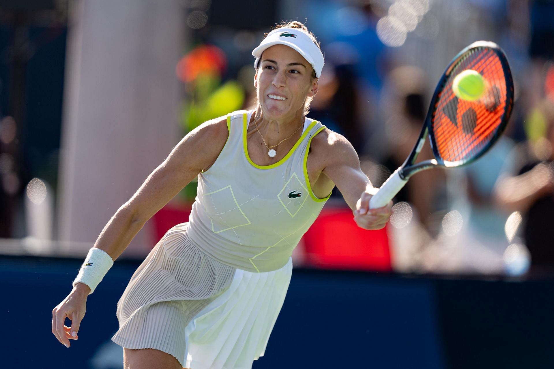 Pera returns a serve in the National Bank Open (Source: Getty)