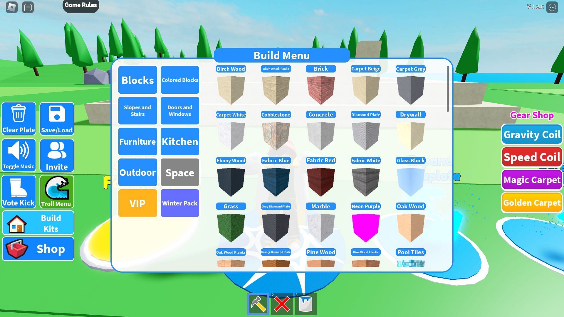 Block types (Image via Roblox)