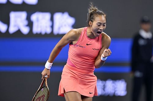 Zheng Qinwen at the China Open 2024. (Photo: Getty)