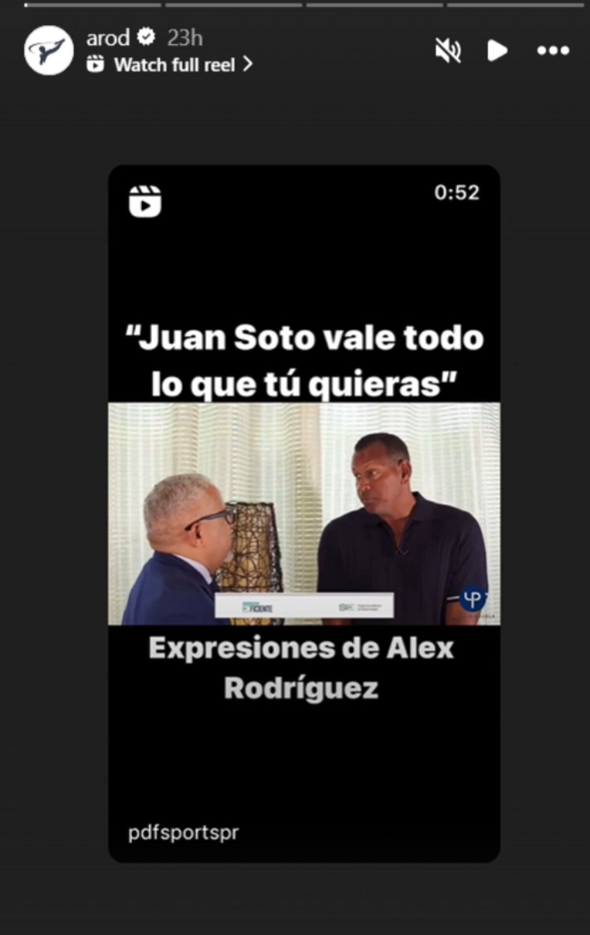 Alex Rodriguez (Image source - Alex Rodriguez&#039;s IG story)