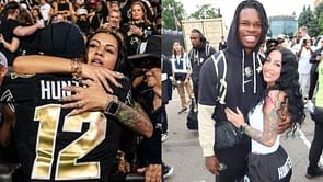 WATCH: Travis Hunter and fiancée Leanna Lenee share heartwarming kiss amid Cincinnati clash
