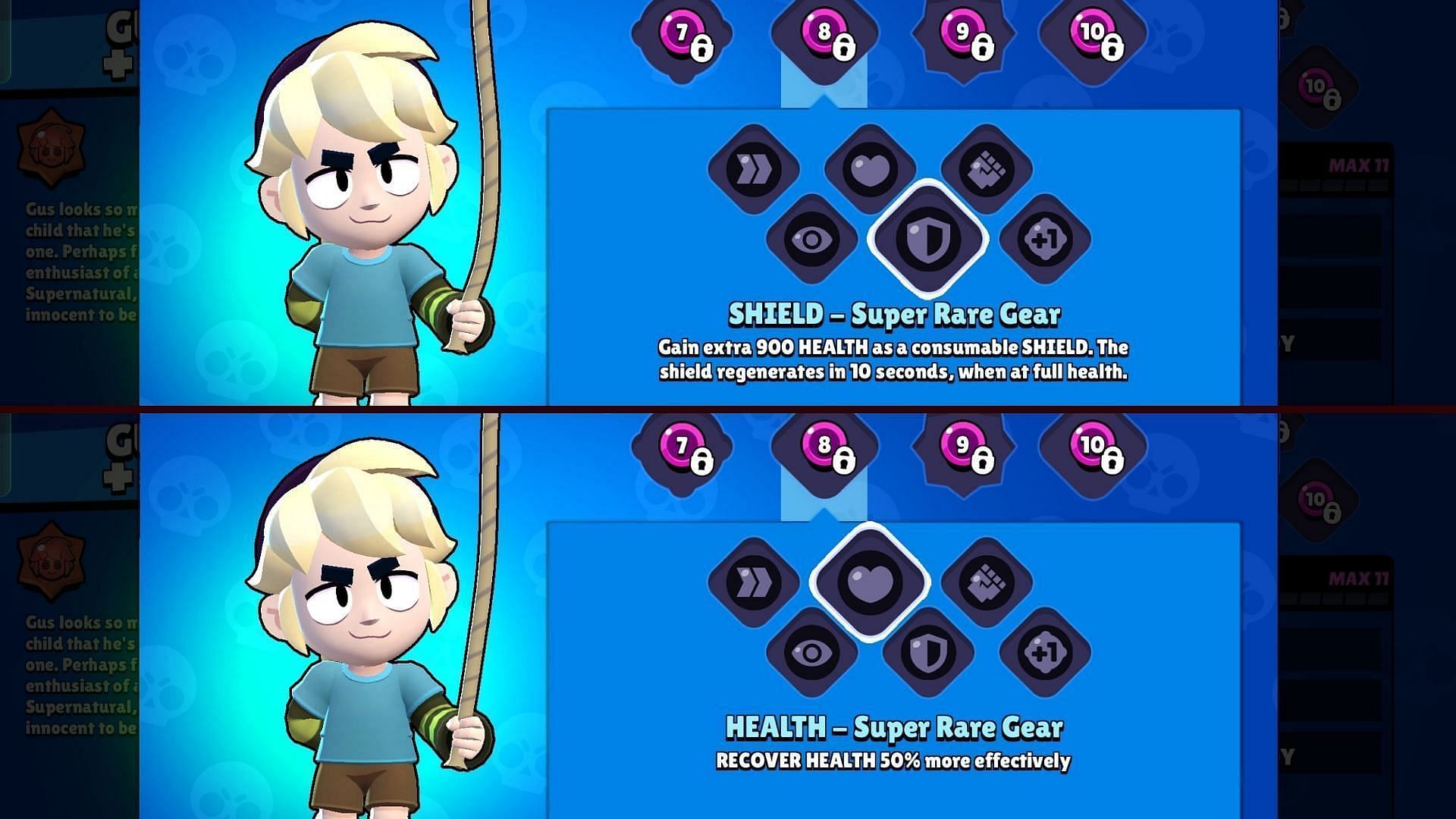 Health Gear and Shield Gear (Image via Supercell)