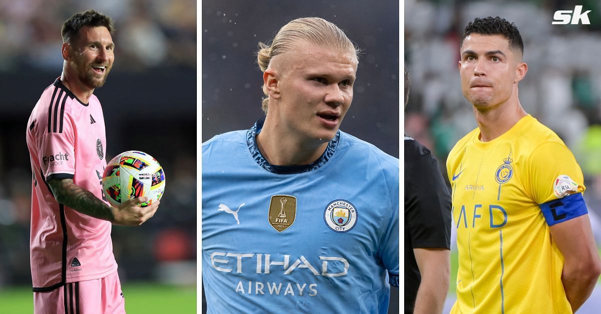 Erling Haalnad names his five-a-side team including Lionel Messi and Cristiano Roanldo (Image: All images from Getty)