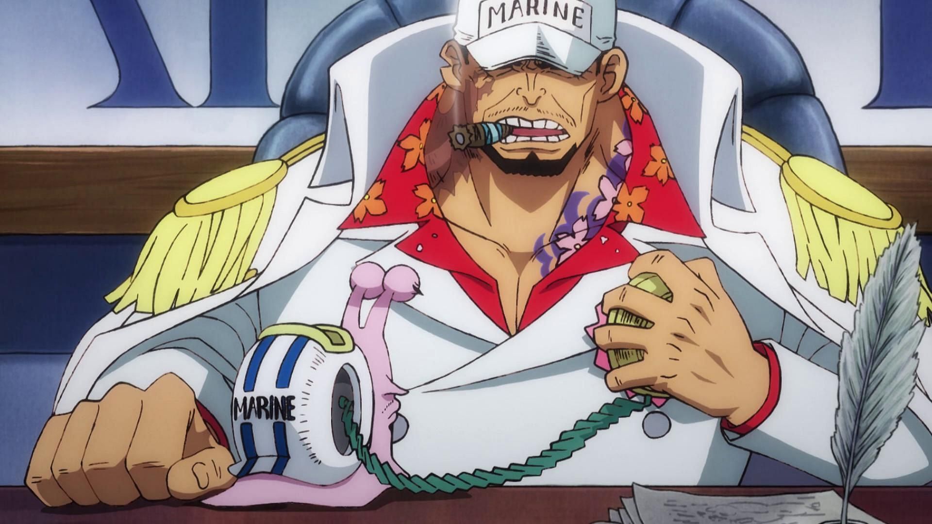 Akainu as seen in One Piece (Image via Toei Animation)