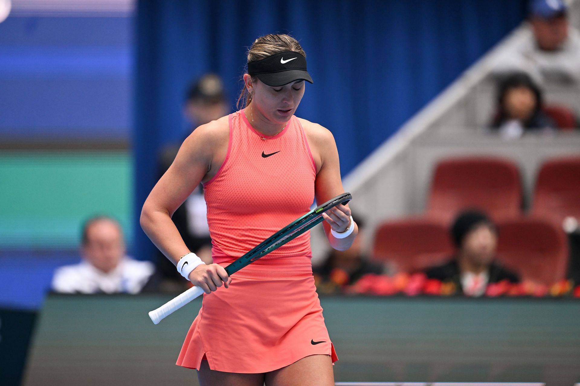 Paula Badosa in action at the 2024 China Open (Source: Getty)