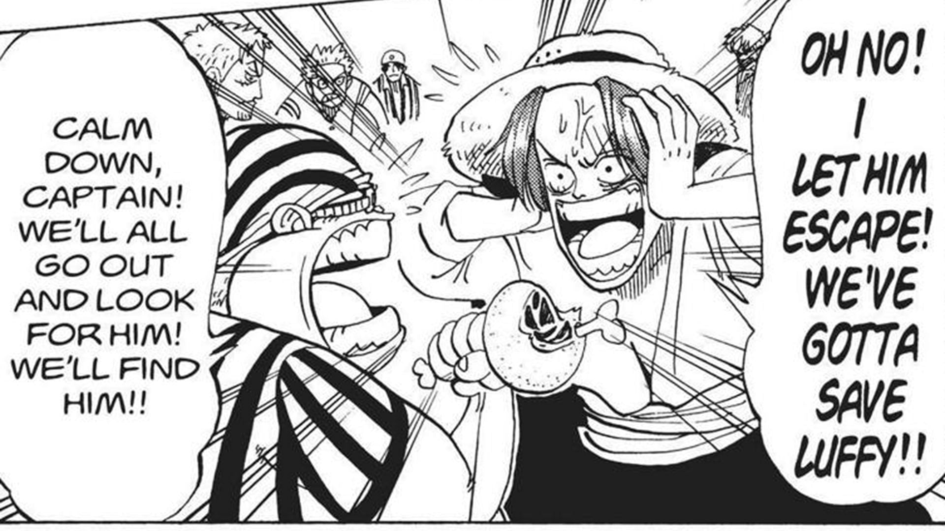 Shanks in One Piece chapter 1 (Image via Shueisha)