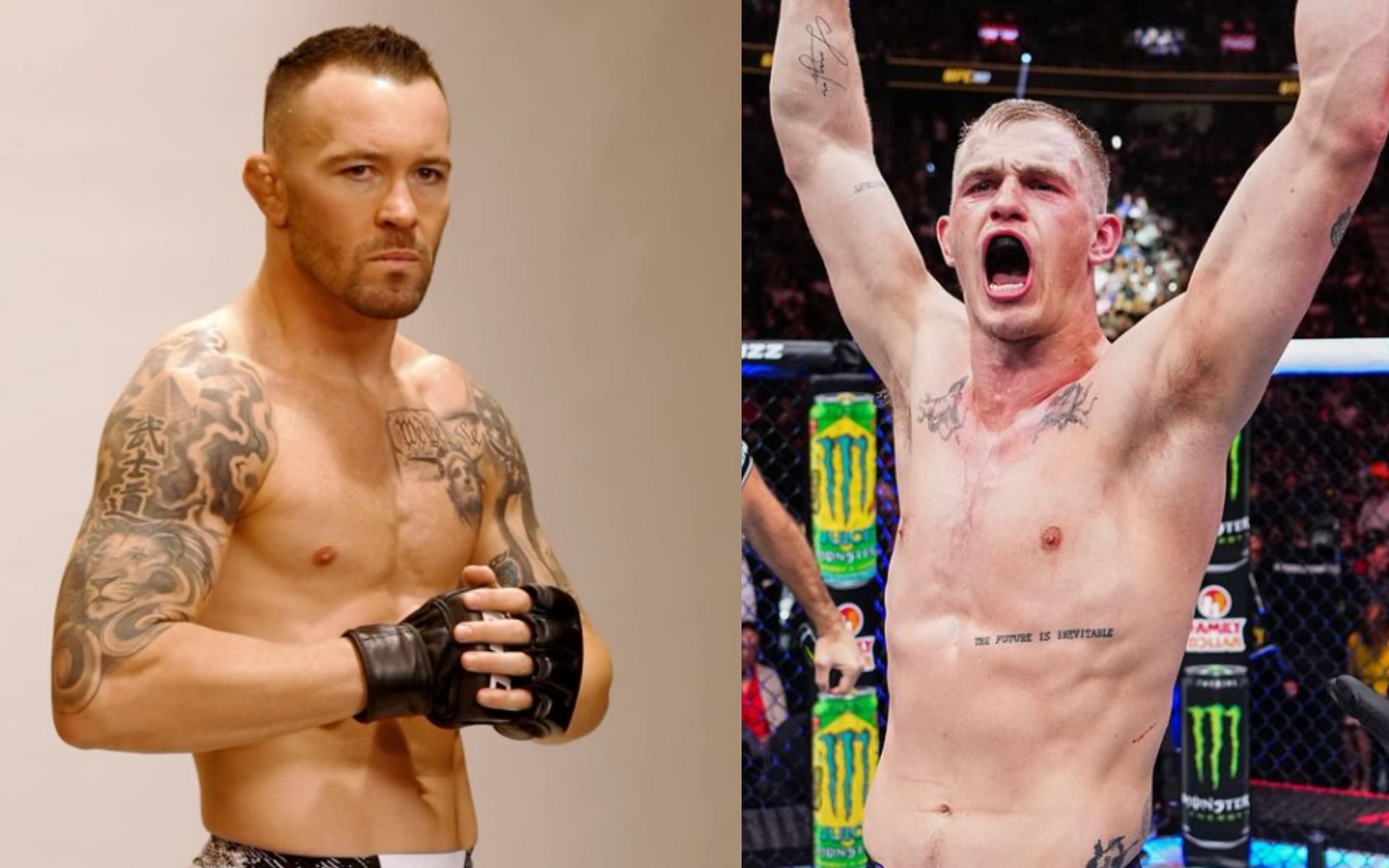 Ian Garry reveals he has been offered a fight against Colby Covington. [Images via: @iangarry and @colbycovington on Instagram]