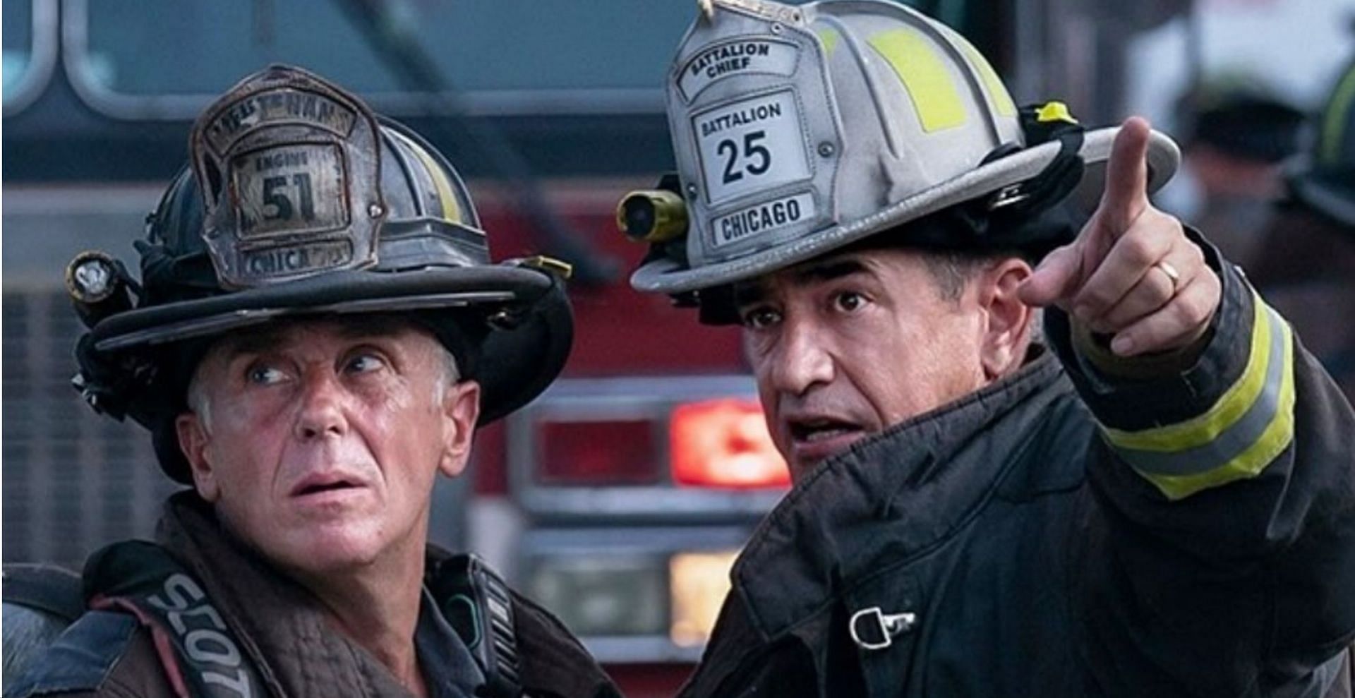 Dermot Mulroney plays the role of Chief Dom Pascal in Chicago Fire season 13 (Image via Peacock)