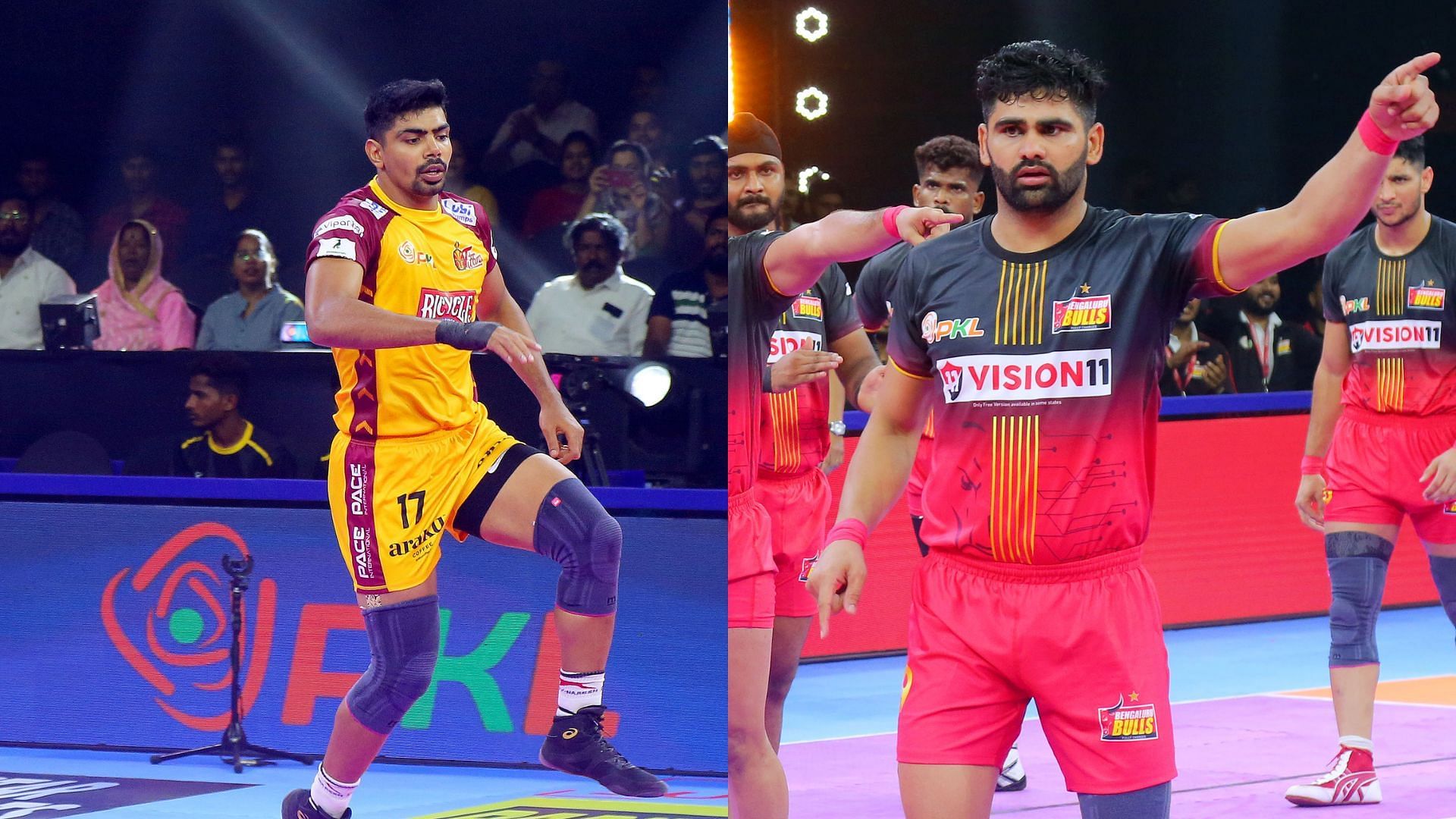 Pawan Sehrawat (L) and Pardeep Narwal (R) (Images via PKL)