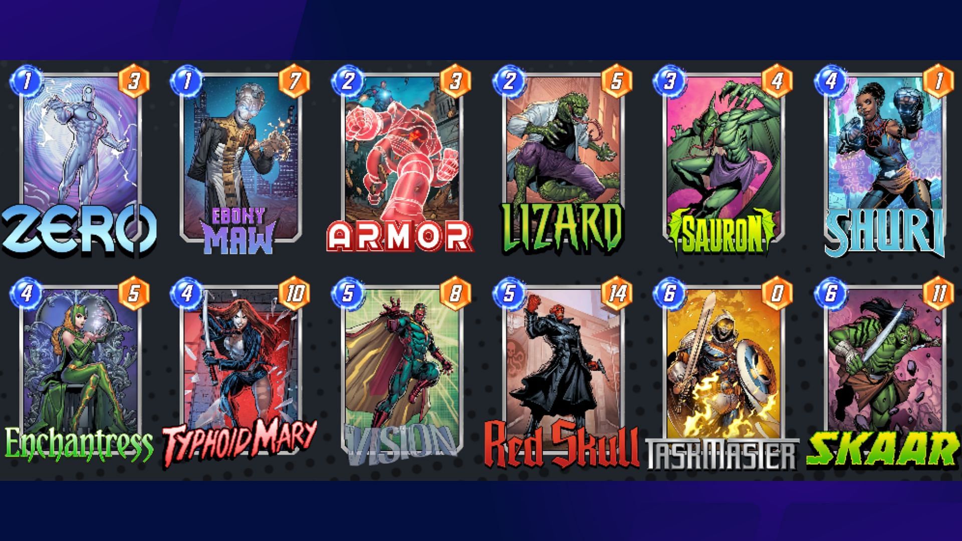 Marvel Snap Meta Sauron Power deck (Image via Nuverse)