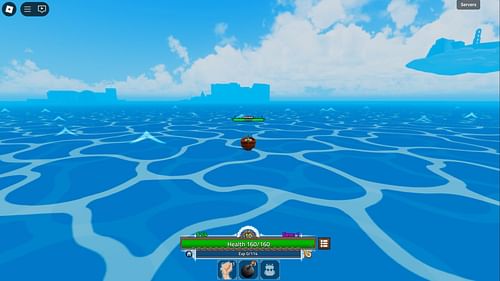 You can come across the new location while sailing the sea (Image via Roblox)