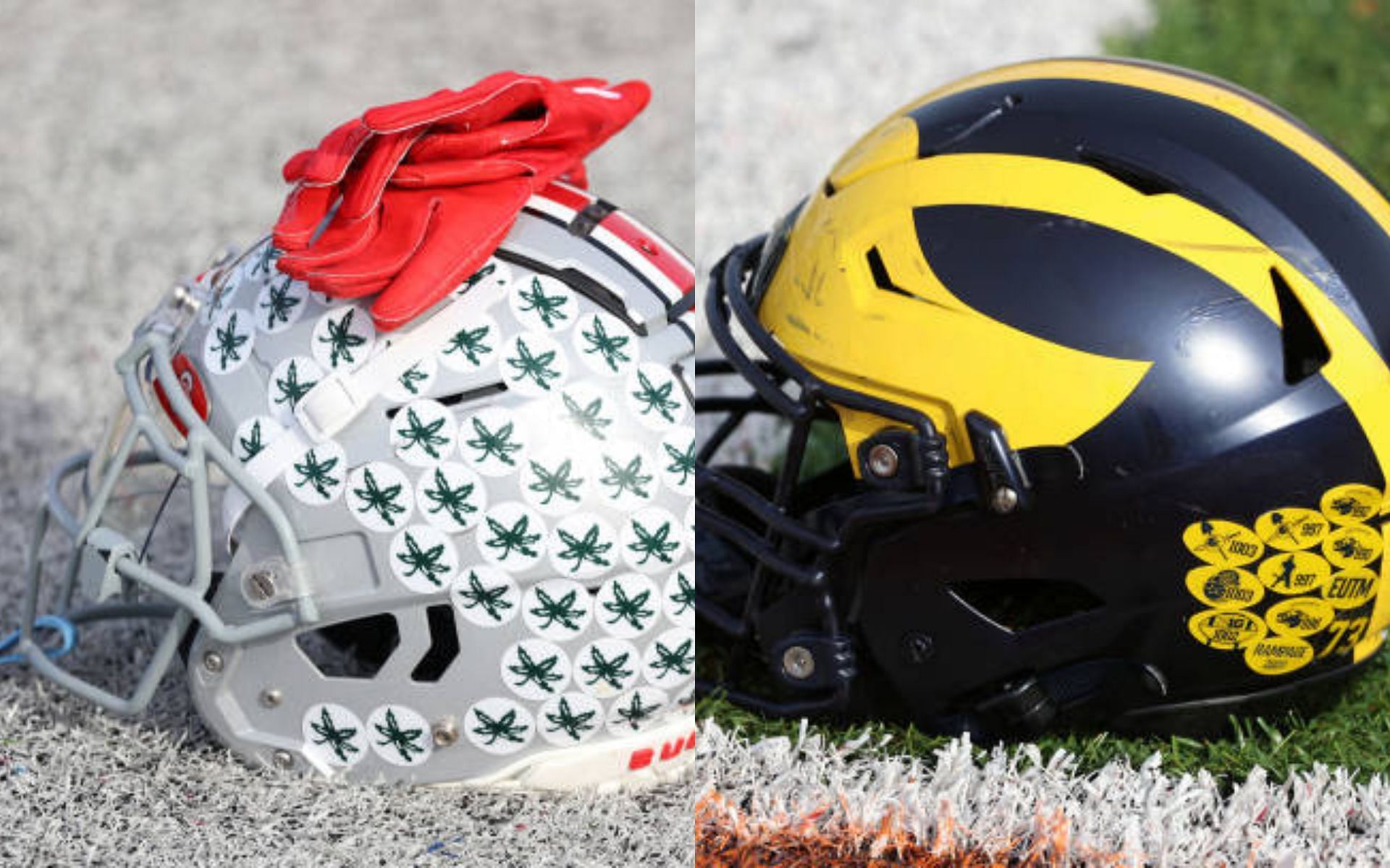 Ohio State Buckeyes (left); Michigan Wolverines (right)