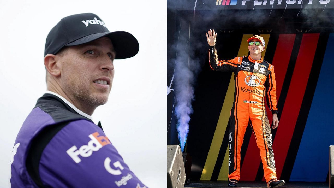 Denny Hamlin (L) and Ross Chastain (R), Imagn