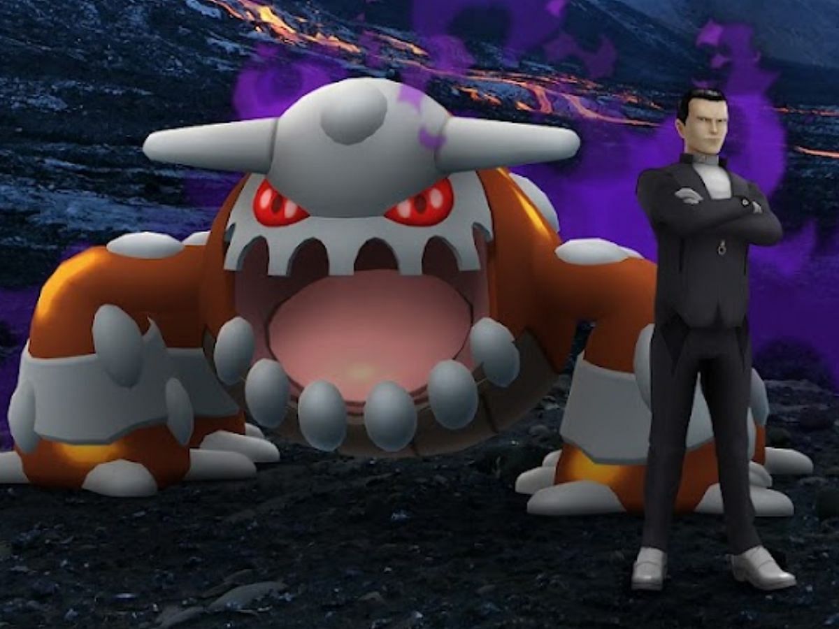 Giovanni with Shadow Heatran (Image via Niantic)