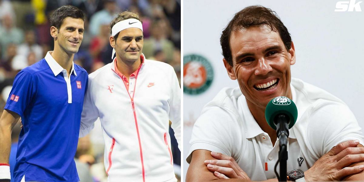 Novak Djokovic with Roger Federer (L) &amp; Rafael Nadal (R) [Image Source: Getty Images]