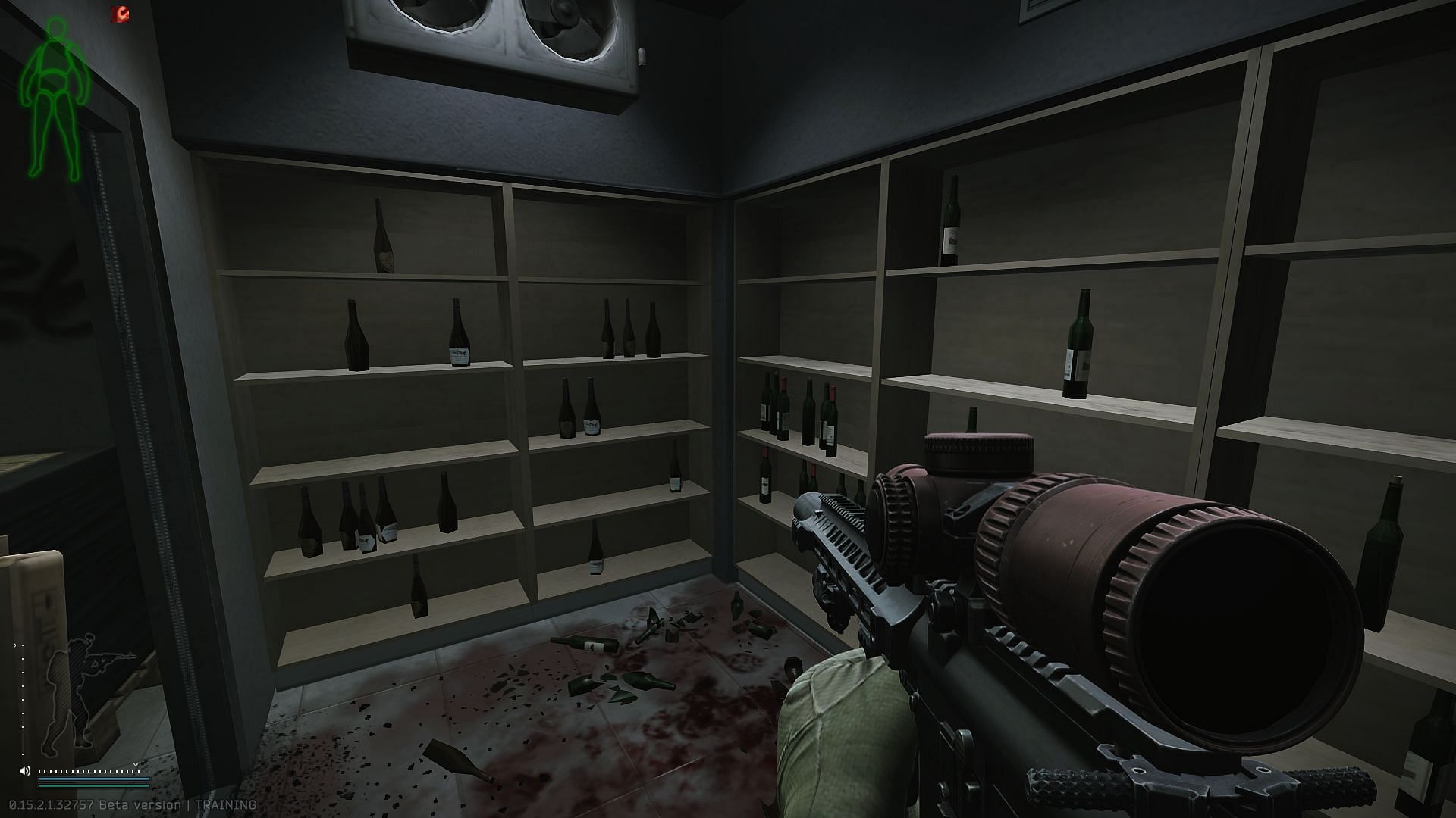 The wine bottle could spawn on these three shelves (Image via Battlestate Games)