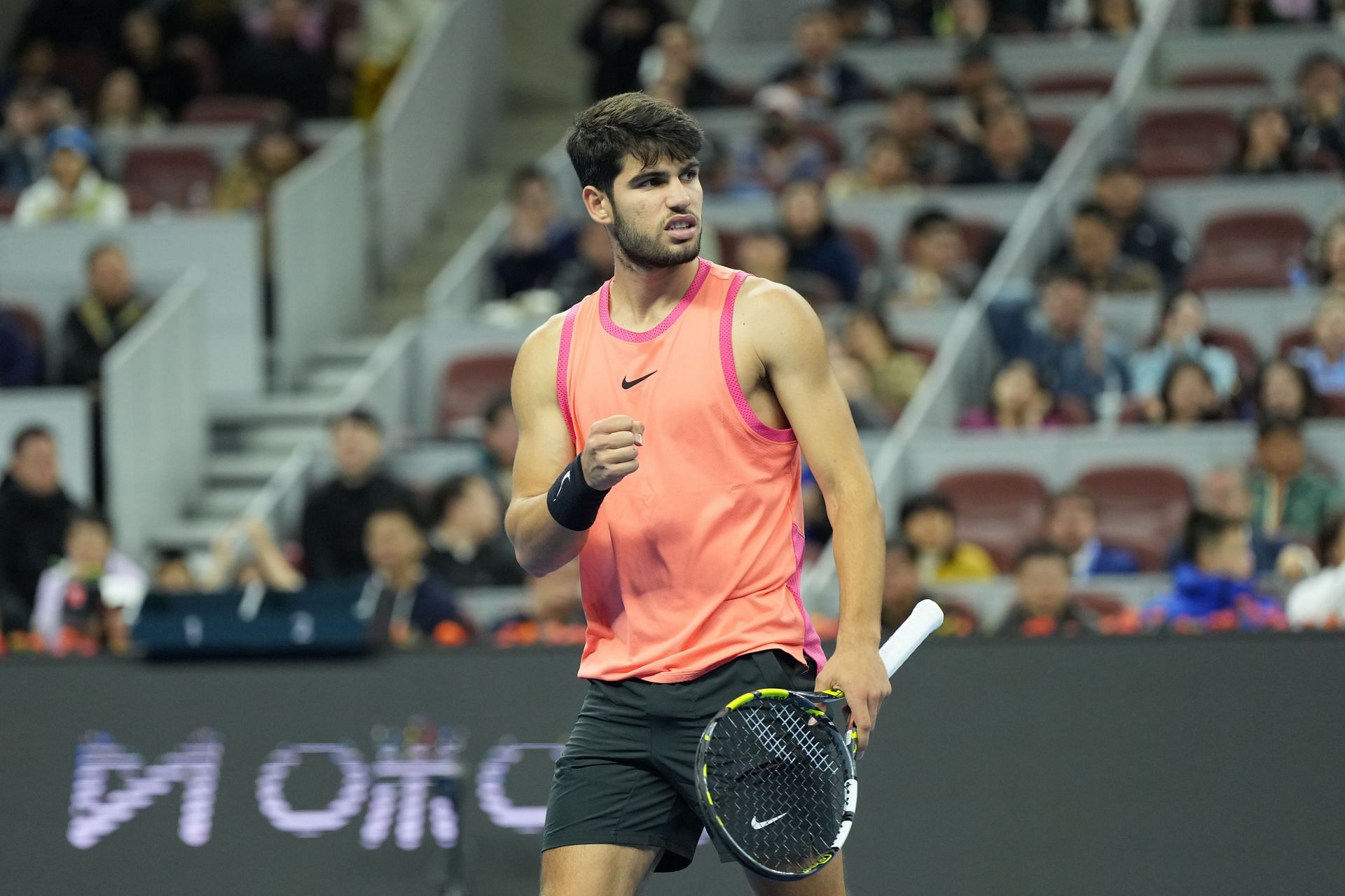 Carlos Alcaraz at the China Open 2024. (Photo: Getty)